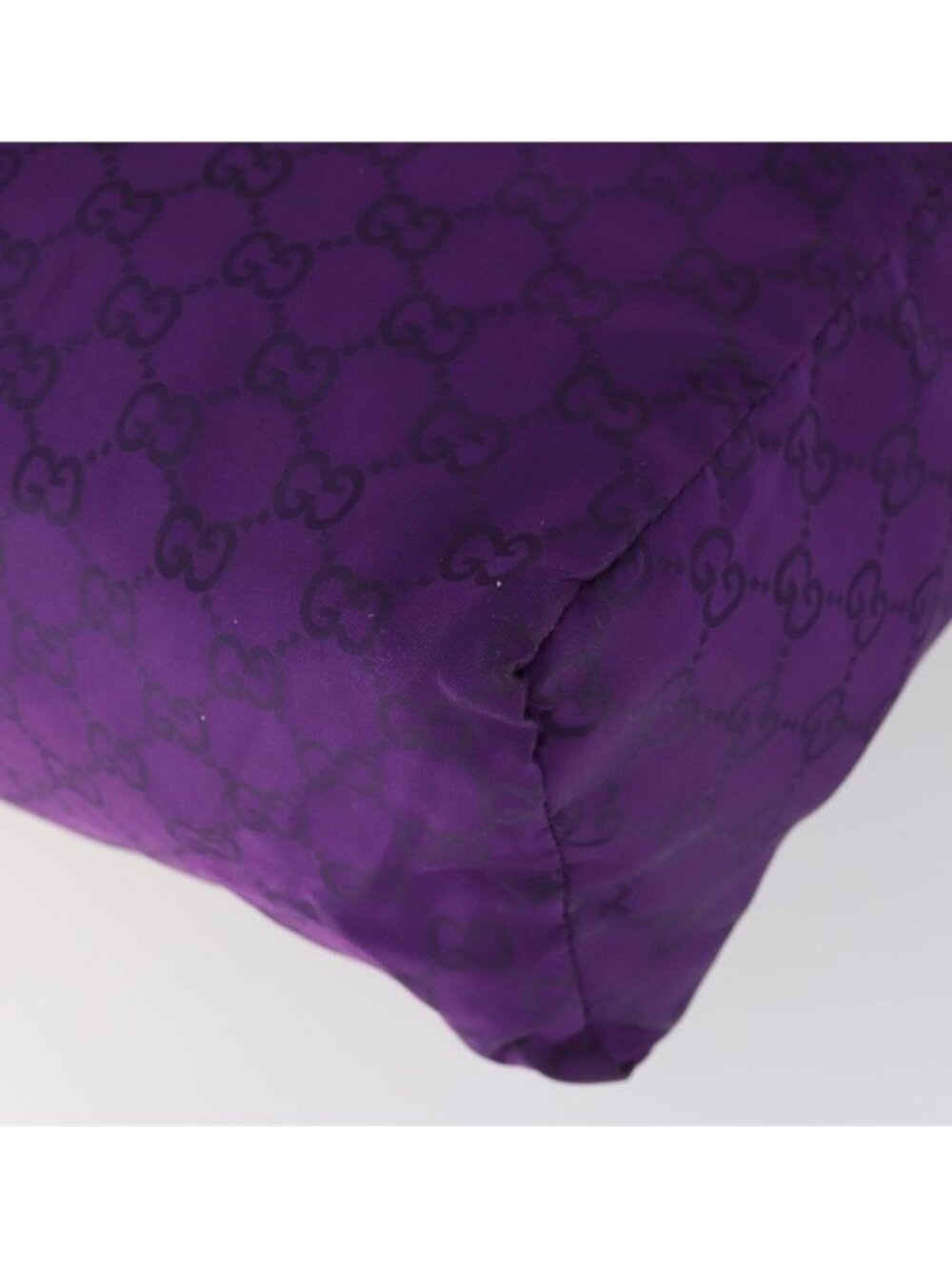 Authentic GUCCI GG Canvas Shoulder Bag Nylon Purple 281487 - Picture 6 of 16